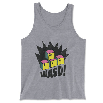 WASD Keyboard For Gamers Men/Unisex Tank in Athletic Heather color